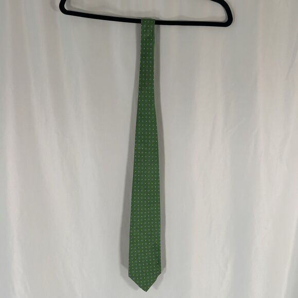Brooks Brothers Tie Men's 59" Green Floral 100% Silk 4" Wide Made USA - Picture 2 of 6